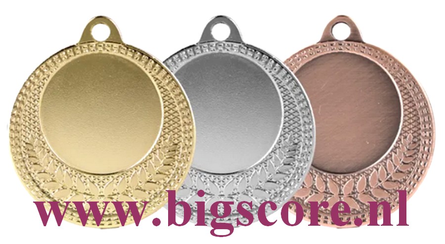 M762 Medaille goud-zilver brons Ø 40 mm compleet
